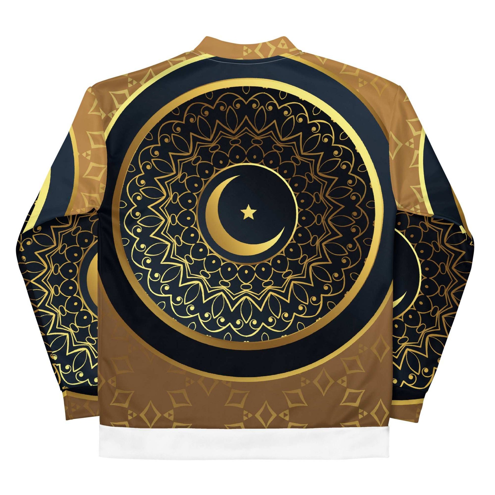 Crescent Moon Mandala Bomber Jacket