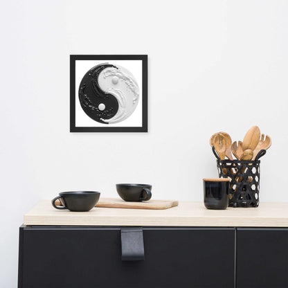 Yin Yang Art Framed Poster