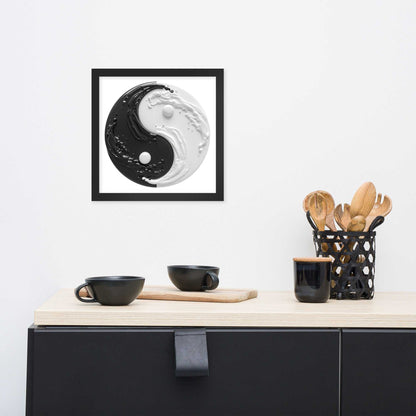 Yin Yang Art Framed Poster