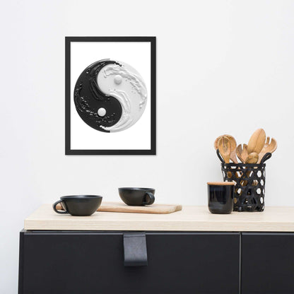 Yin Yang Art Framed Poster