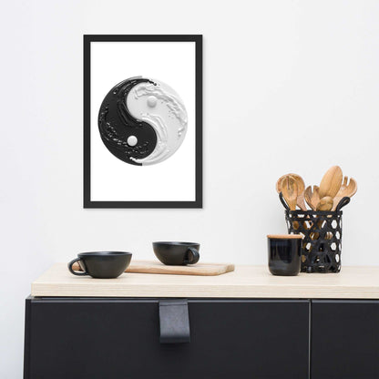 Yin Yang Art Framed Poster