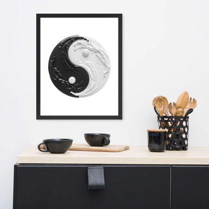 Yin Yang Art Framed Poster