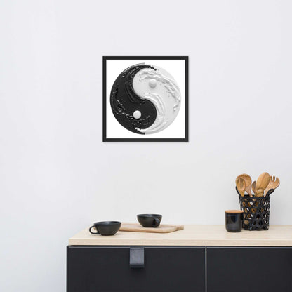 Yin Yang Art Framed Poster