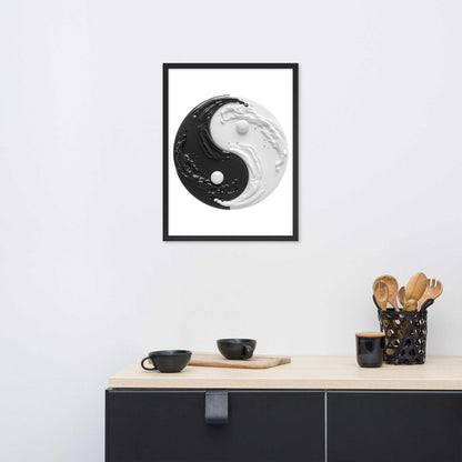 Yin Yang Art Framed Poster