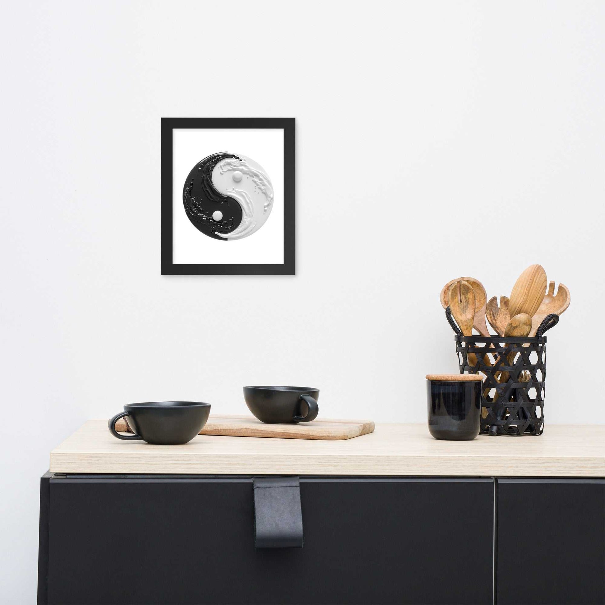 Yin Yang Art Framed Poster