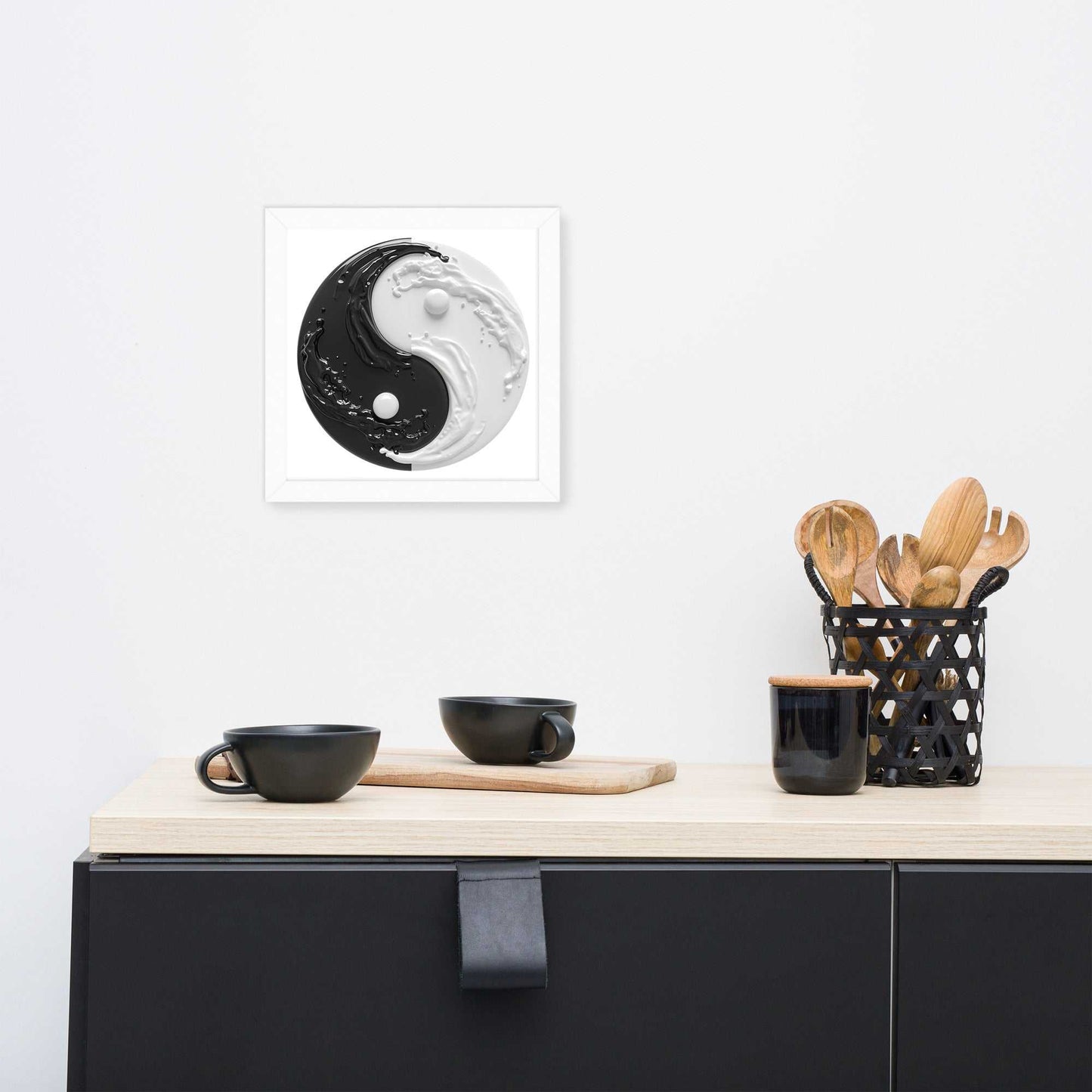 Yin Yang Art Framed Poster