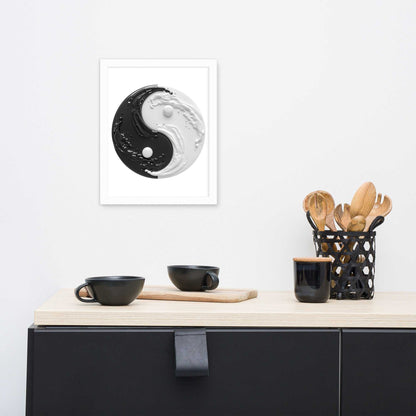 Yin Yang Art Framed Poster