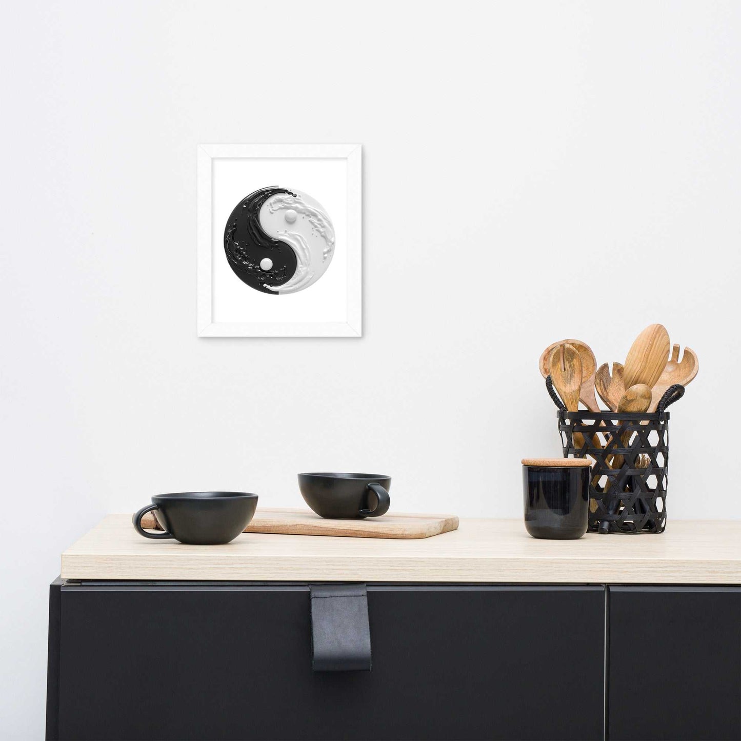 Yin Yang Art Framed Poster