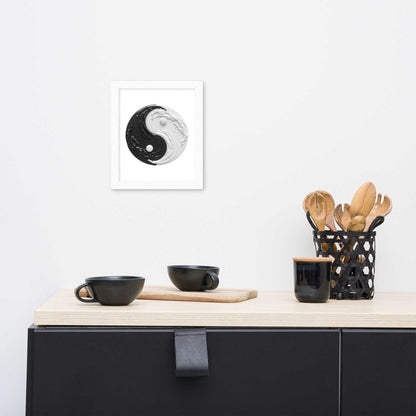 Yin Yang Art Framed Poster