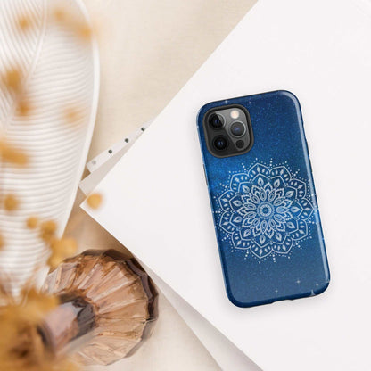 Blue Mandala Tough iPhone Case