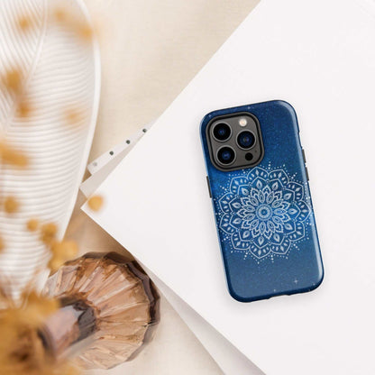 Blue Mandala Tough iPhone Case