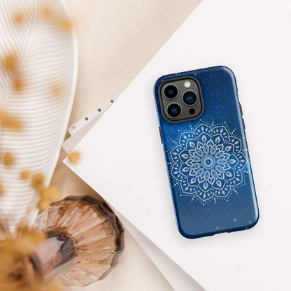 Blue Mandala Tough iPhone Case