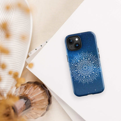 Blue Mandala Tough iPhone Case