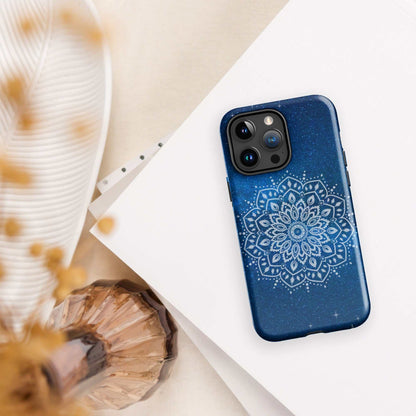 Blue Mandala Tough iPhone Case